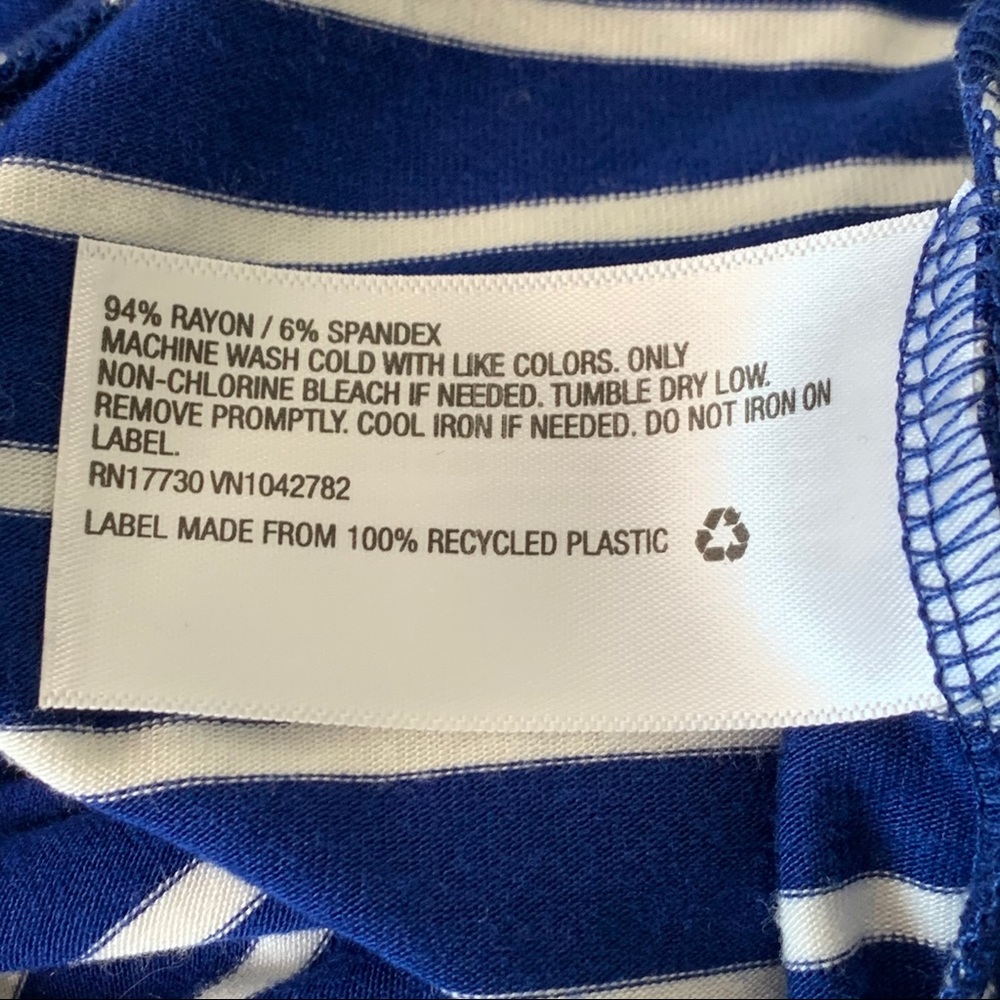 Isabel by Ingrid Striped Tank Maternity Dress Blue - Picture 10 of 13